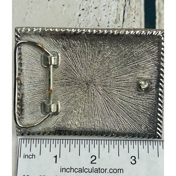 Bling Western Belt Buckle: Upcycled Art Deco Cowgirl Buckle - Picture 3 of 4
